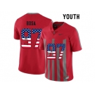 2016 US Flag Fashion Youth Ohio State Buckeyes Nick Bosa #97 College Football Alternate Elite Jersey - Scarlet