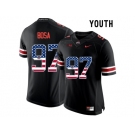 2016 US Flag Fashion Youth Ohio State Buckeyes Nick Bosa #97 College Football Limited Jersey - Blackout
