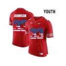 2016 US Flag Fashion Youth Ohio State Buckeyes Pete Johnson #33 College Football Limited Jersey - Scarlet