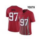 2016 Youth Ohio State Buckeyes Nick Bosa #97 College Football Alternate Elite Jersey - Scarlet