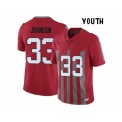 2016 Youth Ohio State Buckeyes Pete Johnson #33 College Football Alternate Elite Jersey - Scarlet