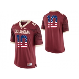 2016 US Flag Fashion Men's Oklahoma Sooners #10 College Limited Football Jersey - Crimson