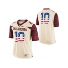 2016 US Flag Fashion Men's Oklahoma Sooners #10 College Limited Football Jersey - White