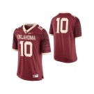 Men's Oklahoma Sooners #10 College Limited Football Jersey - Crimson