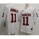 Men's Oklahoma Sooners #11 Jackson Arnold White FUSE College Stitched Jersey