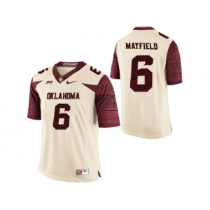 Men's Oklahoma Sooners Baker Mayfield #6 College Limited Football Jersey - White