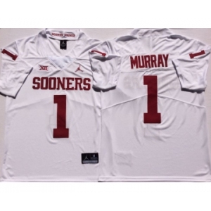 Oklahoma Sooners #1 Kyler Murray White College Football Jersey