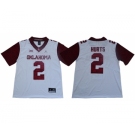 Oklahoma Sooners #2 Jalen Hurts White 47 Game Winning Streak College Football Jersey