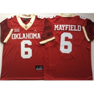 Oklahoma Sooners #6 Baker Mayfield Red 47 Game Winning Streak College Football Jersey