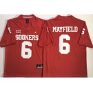 Oklahoma Sooners #6 Baker Mayfield Red College Football Jersey