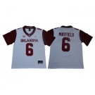 Oklahoma Sooners #6 Baker Mayfield White 47 Game Winning Streak College Football Jersey