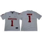 Sooners #1 Kyler Murray White Jordan Brand Limited Stitched NCAA Jersey