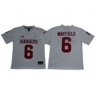 Sooners #6 Baker Mayfield White XII Limited Stitched NCAA Jersey