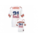 2016 US Flag Fashion Men's Oklahoma State Cowboys Barry Sanders #21 College Football Throwback Jersey - White