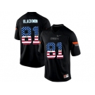 2016 US Flag Fashion Men's Oklahoma State Cowboys Justin Blackmon #81 Pro Combat College Football Jersey - Black