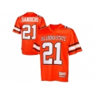 Men's Oklahoma State Cowboys Barry Sanders #21 College Football Throwback Jersey - Orange