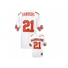 Men's Oklahoma State Cowboys Barry Sanders #21 College Football Throwback Jersey - White