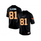 Men's Oklahoma State Cowboys Justin Blackmon #81 Pro Combat College Football Jersey - Black