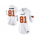 Men's Oklahoma State Cowboys Justin Blackmon #81 Pro Combat College Football Jersey - White