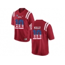 2016 US Flag Fashion Men's Ole Miss Rebels Chad Kelly #10 College Football Limited Jersey - Red