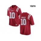 Youth Ole Miss Rebels Chad Kelly #10 College Football Limited Jersey - Red