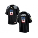 2016 US Flag Fashion Men's Oregon Duck Marcus Mariota #8 College Football Limited Jerseys - Black