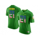 2016 US Flag Fashion Men's Oregon Ducks Royce Freeman #21 College Football Limited Jersey - Apple Green