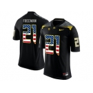 2016 US Flag Fashion Men's Oregon Ducks Royce Freeman #21 College Football Limited Jersey - Black