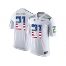 2016 US Flag Fashion Men's Oregon Ducks Royce Freeman #21 College Football Limited Jersey -White