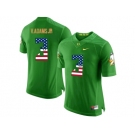 2016 US Flag Fashion Men's Oregon Ducks Vernon Adams Jr.#3 College Football Limited Jersey - Apple Green