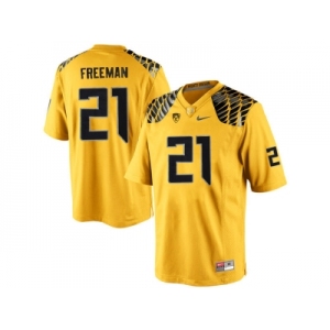 Men's Oregon Ducks Royce Freeman #21 College Football Limited Jersey - Yellow