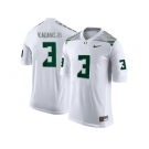 Men's Oregon Ducks Vernon Adams Jr.#3 College Football Limited Jersey - White