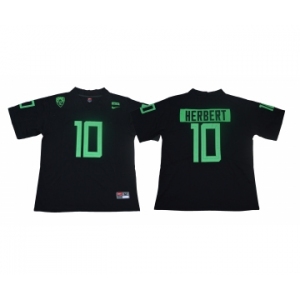 Oregon Ducks #10 Justin Herbert Black Nike College Football Jersey