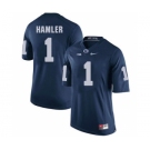 Men's Penn State Nittany Lions #1 KJ Hamler NCAA Navy Blue Stitched Jersey