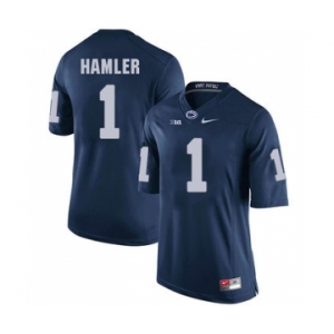 Men's Penn State Nittany Lions #1 KJ Hamler NCAA Navy Blue Stitched Jersey