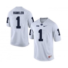 Men's Penn State Nittany Lions #1 KJ Hamler NCAA White Stitched Jersey