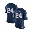 Men's Penn State Nittany Lions #24 Miles Sanders NCAA Navy Blue Stitched Jersey Without Name