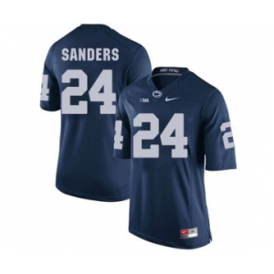 Men's Penn State Nittany Lions #24 Miles Sanders NCAA Navy Blue Stitched Jersey