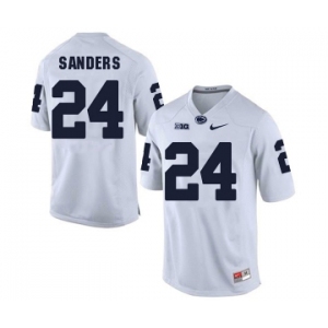 Men's Penn State Nittany Lions #24 Miles Sanders NCAA White Stitched Jersey