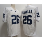 Men's Penn State Nittany Lions #26 Saquon Barkley White Stitched Jersey