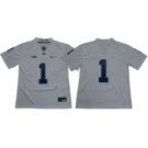 Nittany Lions #1 White Limited Stitched NCAA Jersey