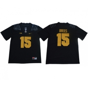 Boilermakers #15 Drew Brees Black Limited Stitched College Jersey