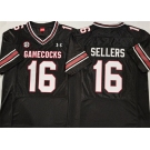 Men's South Carolina Fighting Gamecocks #16 LaNorris Sellers Black Stitched Jersey