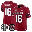 Men's South Carolina Fighting Gamecocks #16 LaNorris Sellers Garnet 2025 F.U.S.E. Stitched Jersey