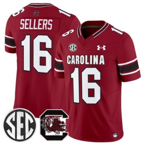 Men's South Carolina Fighting Gamecocks #16 LaNorris Sellers Garnet 2025 F.U.S.E. Stitched Jersey