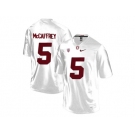 2016 Men's Stanford Cardinal Christian McCaffrey #5 College Football Jersey - White