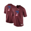 2016 US Flag Fashion-2016 Men's Stanford Cardinal #7 College Football Jersey - Cardinal