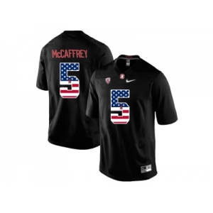 2016 US Flag Fashion-2016 Men's Stanford Cardinal Christian McCaffrey #5 College Football Jersey - Blackout