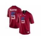 2016 US Flag Fashion-2016 Men's Stanford Cardinal Christian McCaffrey #5 College Football Jersey - Cardinal