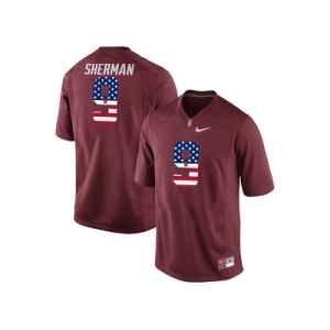 2016 US Flag Fashion-2016 Men's Stanford Cardinal Richard Sherman #9 College Football Jersey - Cardinal